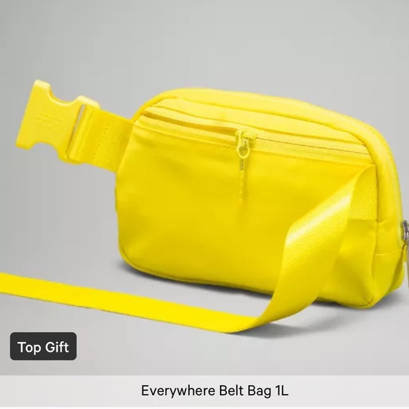 ❤️ Lululemon Sonic Yellow Extended Strap Everywhere Belt Bag NWT - Picture 9 of 13